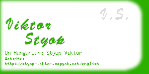 viktor styop business card